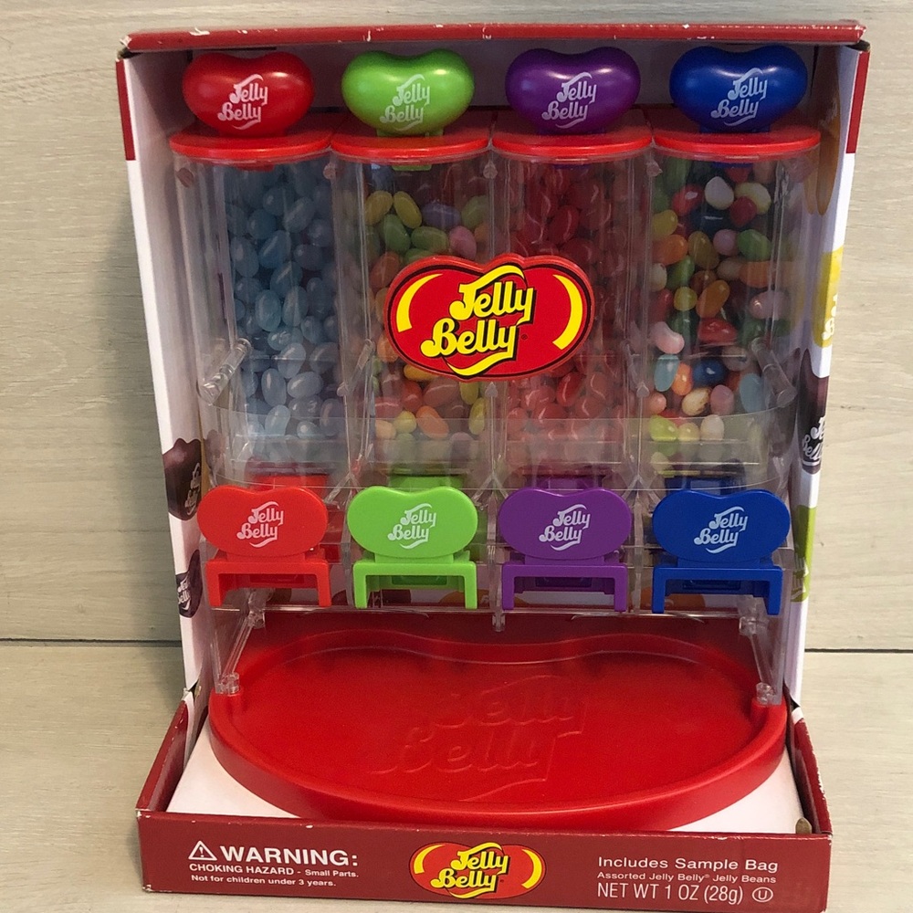Jelly Belly Bean Candy Dispenser My Favorites NIB w 1 Oz. Sample bag